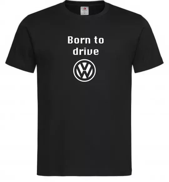 Мужская футболка Born to drive Volkswagen Черный фото