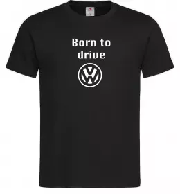 Мужская футболка Born to drive Volkswagen Черный фото