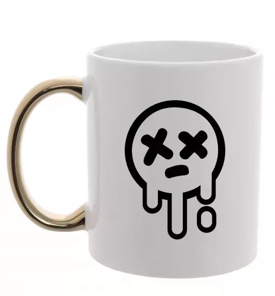 Чашка с цветной ручкой Brawl stars smile Золото фото