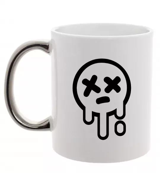 Чашка с цветной ручкой Brawl stars smile Серебро фото