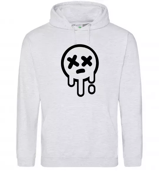 Мужская толстовка (худи) Brawl stars smile Серый меланж фото