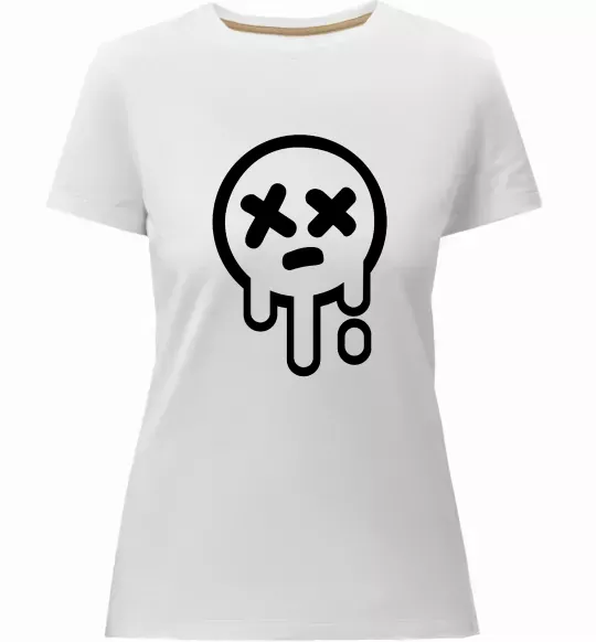 Жіноча преміум футболка Brawl stars smile Білий фото