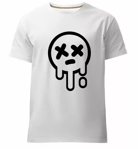 Мужская премиум футболка Brawl stars smile Белый фото