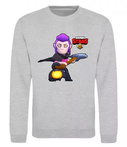 Свитшот Brawl Stars Мортіс Серый меланж фото