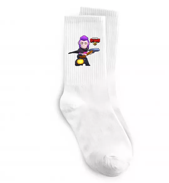 Шкарпетки Brawl Stars Мортіс Білий фото