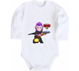 Дитячий бодік Brawl Stars Мортіс Білий фото
