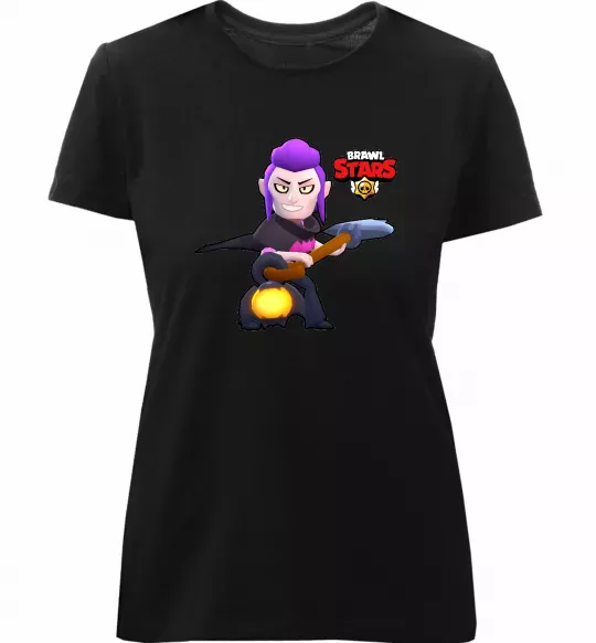 Жіноча преміум футболка Brawl Stars Мортіс Чорний фото