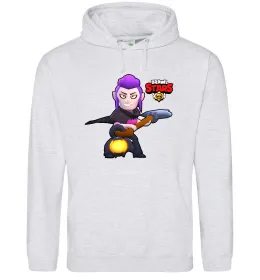 Мужская толстовка (худи) Brawl Stars Мортіс Серый меланж фото