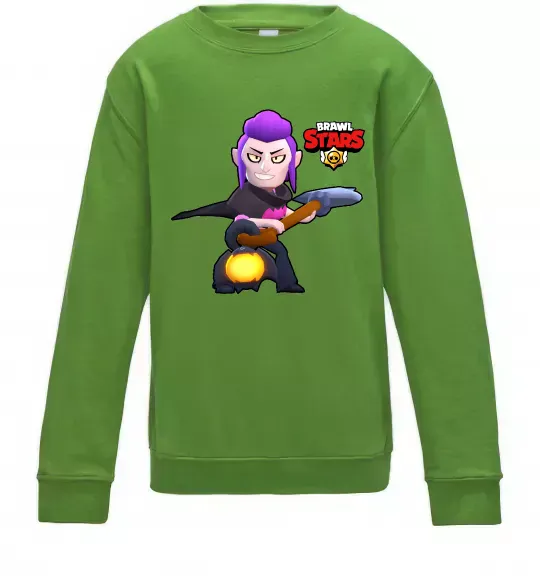 Дитячий світшот Brawl Stars Мортіс Лаймовий фото