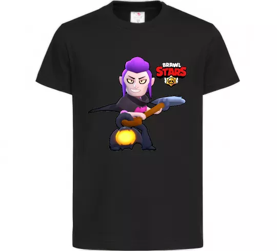 Дитяча футболка Brawl Stars Мортіс Чорний фото