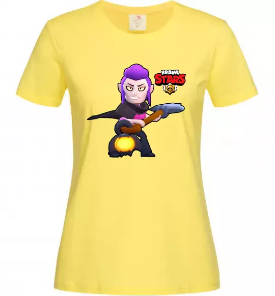Женская футболка Brawl Stars Мортіс Лимонный фото