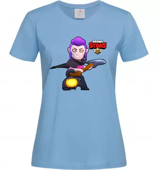 Женская футболка Brawl Stars Мортіс Голубой фото