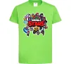 Дитяча футболка Brawl Stars колаж персонажів Лаймовий фото