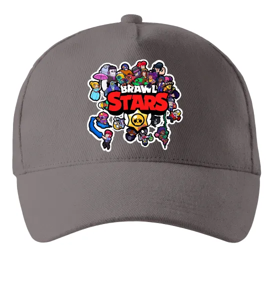 Кепка Brawl Stars колаж персонажів Серый фото