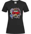 Жіноча футболка Brawl Stars колаж персонажів Чорний фото