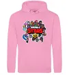 Мужская толстовка (худи) Brawl Stars колаж персонажів Розовый фото