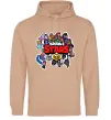 Женская толстовка (худи) Brawl Stars колаж персонажів Песочный фото