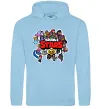 Женская толстовка (худи) Brawl Stars колаж персонажів Голубой фото