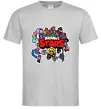 Мужская футболка Brawl Stars колаж персонажів Серый фото