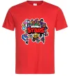 Мужская футболка Brawl Stars колаж персонажів Красный фото