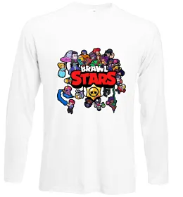 Лонгслив Brawl Stars Shark Leon Белый фото Лонгслив Brawl Stars Shark Leon Белый фото