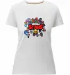 Женская премиум футболка Brawl Stars колаж персонажів Белый фото