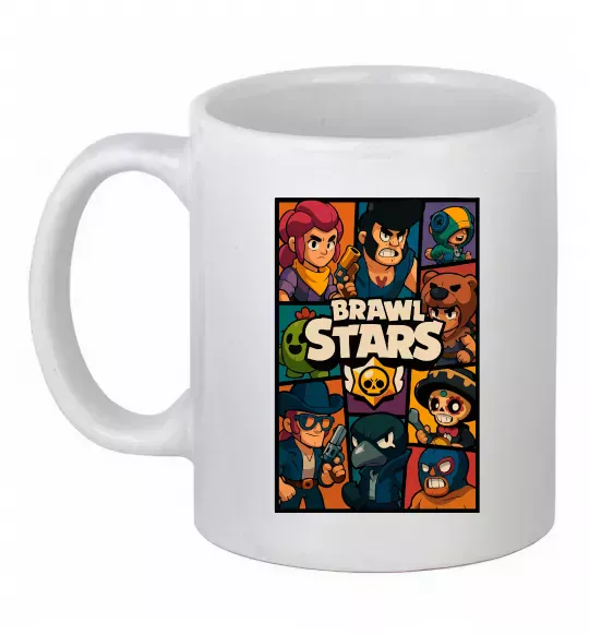 Чашка керамічна Brawl Starrs в стилі GTA Білий фото