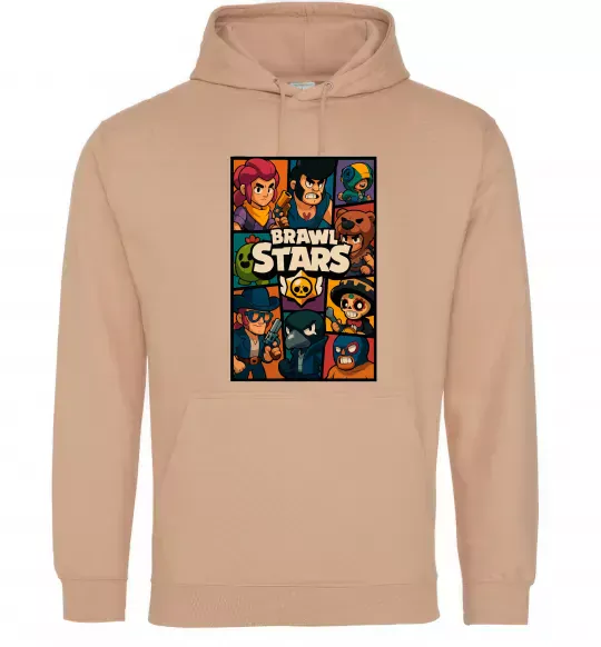 Чоловіча толстовка (худі) Brawl Starrs в стилі GTA Пісочний фото