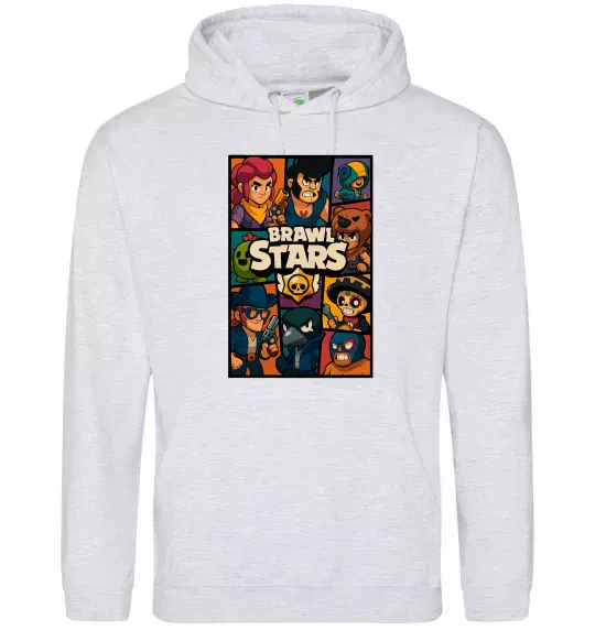 Женская толстовка (худи) Brawl Starrs в стилі GTA Серый меланж фото