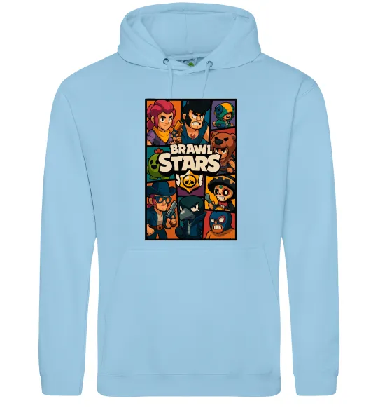 Жіноча толстовка (худі) Brawl Starrs в стилі GTA Блакитний фото