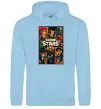 Жіноча толстовка (худі) Brawl Starrs в стилі GTA Блакитний фото