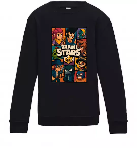 Дитячий світшот Brawl Starrs в стилі GTA Чорний фото