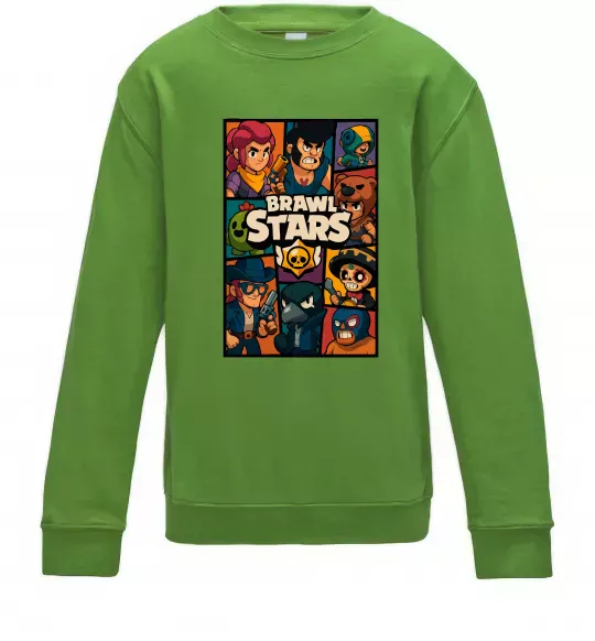 Дитячий світшот Brawl Starrs в стилі GTA Лаймовий фото