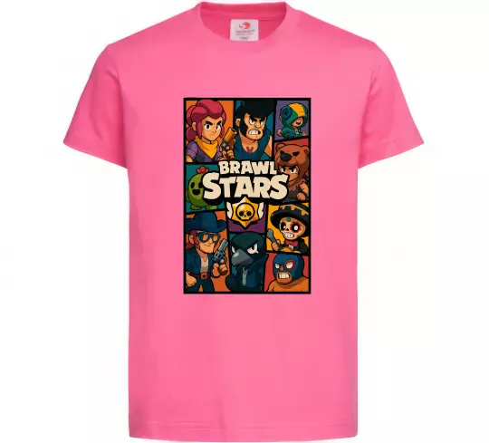 Дитяча футболка Brawl Starrs в стилі GTA Яскраво-рожевий фото