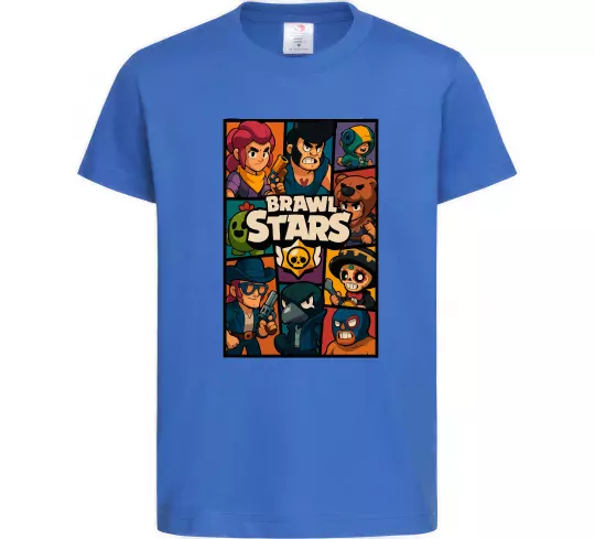Дитяча футболка Brawl Starrs в стилі GTA Яскраво-синій фото