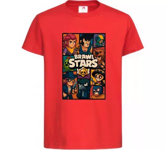 Дитяча футболка Brawl Starrs в стилі GTA Червоний фото