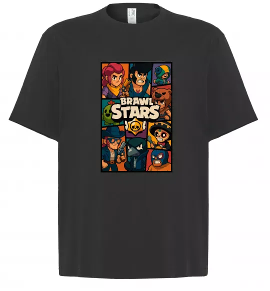 Футболка Оверсайз Brawl Starrs в стилі GTA Черный фото