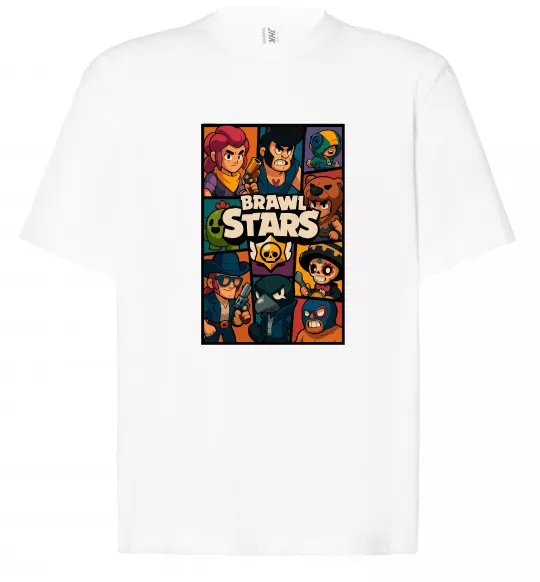 Футболка Оверсайз Brawl Starrs в стилі GTA Белый фото