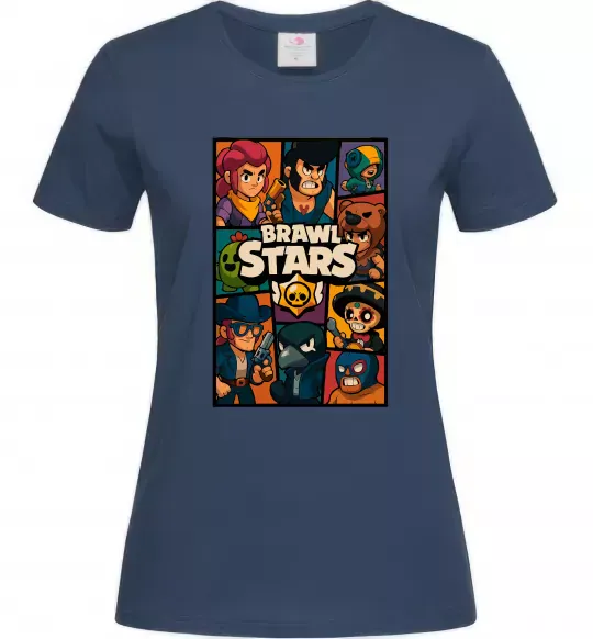 Жіноча футболка Brawl Starrs в стилі GTA Темно-синій фото