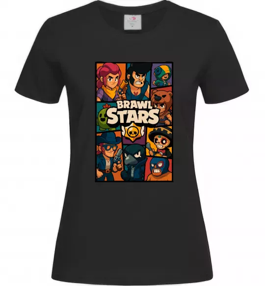 Жіноча футболка Brawl Starrs в стилі GTA Чорний фото
