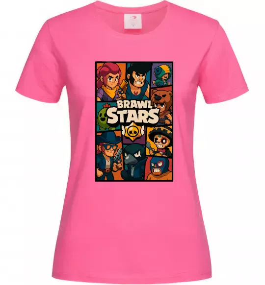 Жіноча футболка Brawl Starrs в стилі GTA Яскраво-рожевий фото