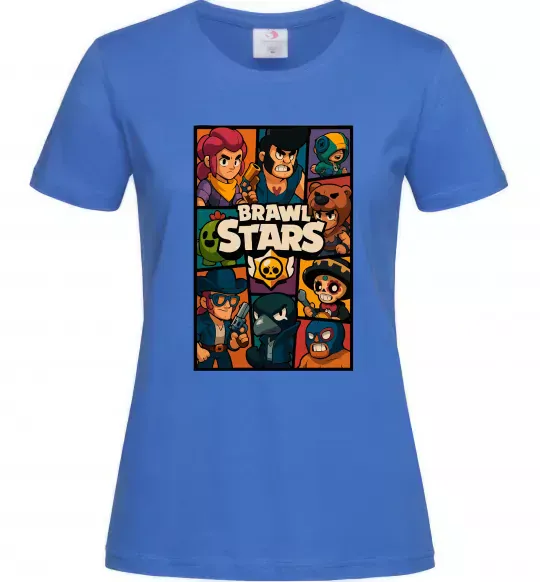 Жіноча футболка Brawl Starrs в стилі GTA Яскраво-синій фото