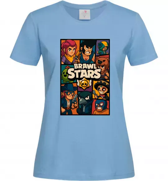 Жіноча футболка Brawl Starrs в стилі GTA Блакитний фото
