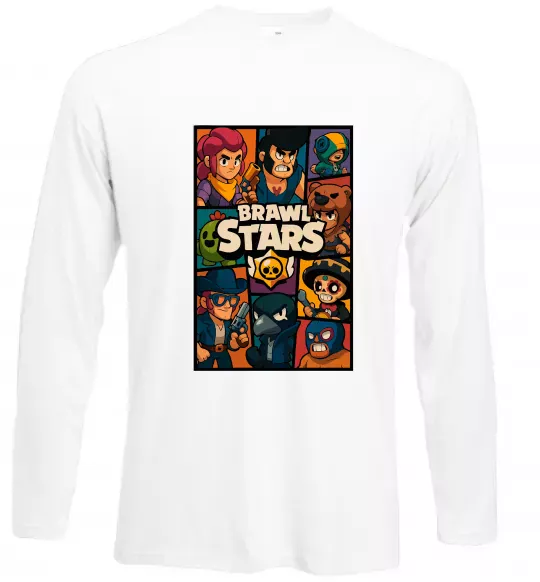 Лонгслив Brawl Starrs в стилі GTA Белый фото