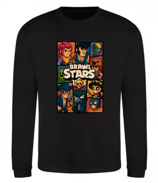 Світшот Brawl Starrs в стилі GTA Чорний фото