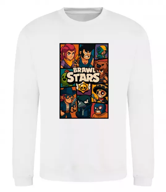 Світшот Brawl Starrs в стилі GTA Білий фото