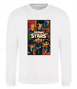 Свитшот Brawl Starrs в стилі GTA Белый фото