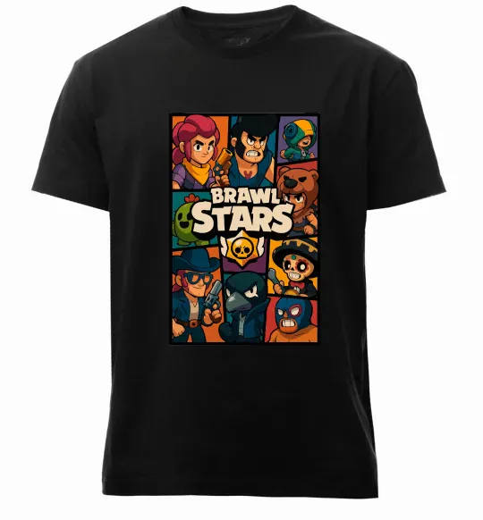 Чоловіча преміум футболка Brawl Starrs в стилі GTA Чорний фото