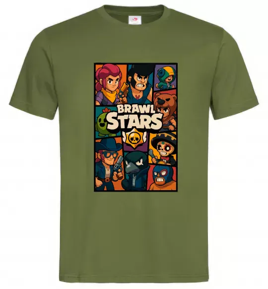 Чоловіча футболка Brawl Starrs в стилі GTA Оливковий фото