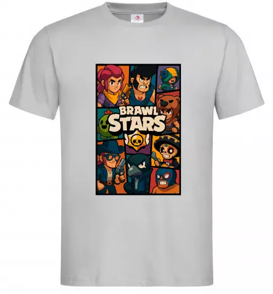 Чоловіча футболка Brawl Starrs в стилі GTA Сірий фото